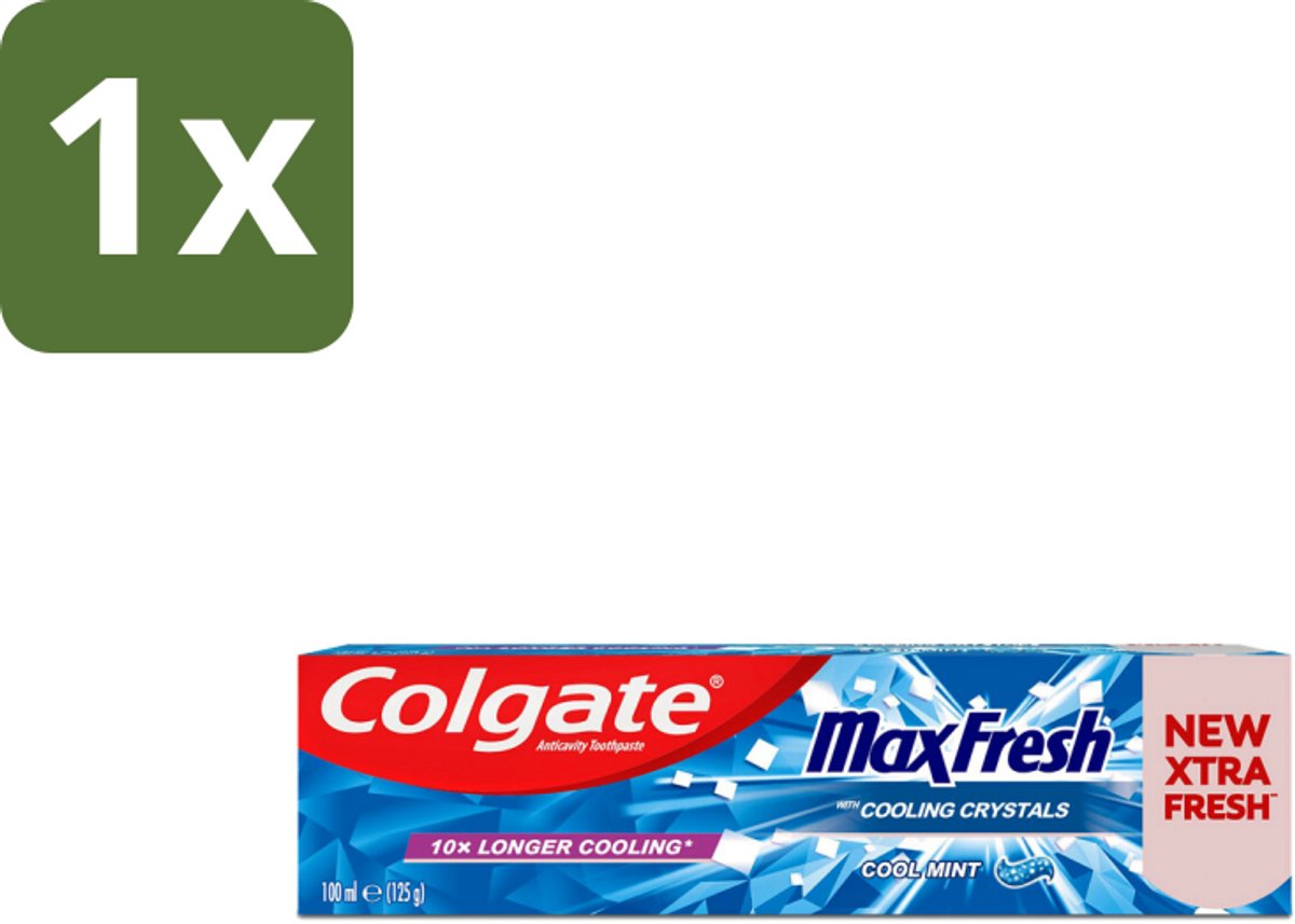 1 x Colgate Tandpasta Maxfresh Coolmint 100 ml - Tandpasta - Frisse Adem - Mondhygiëne - Cariës Bestrijden - Tandplak Verwijderen