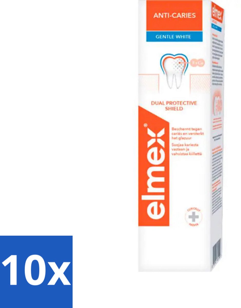 Elmex Tandpasta Anti-Cariës Gentle White 75 ml - Bulkverpakking - 10 stuks