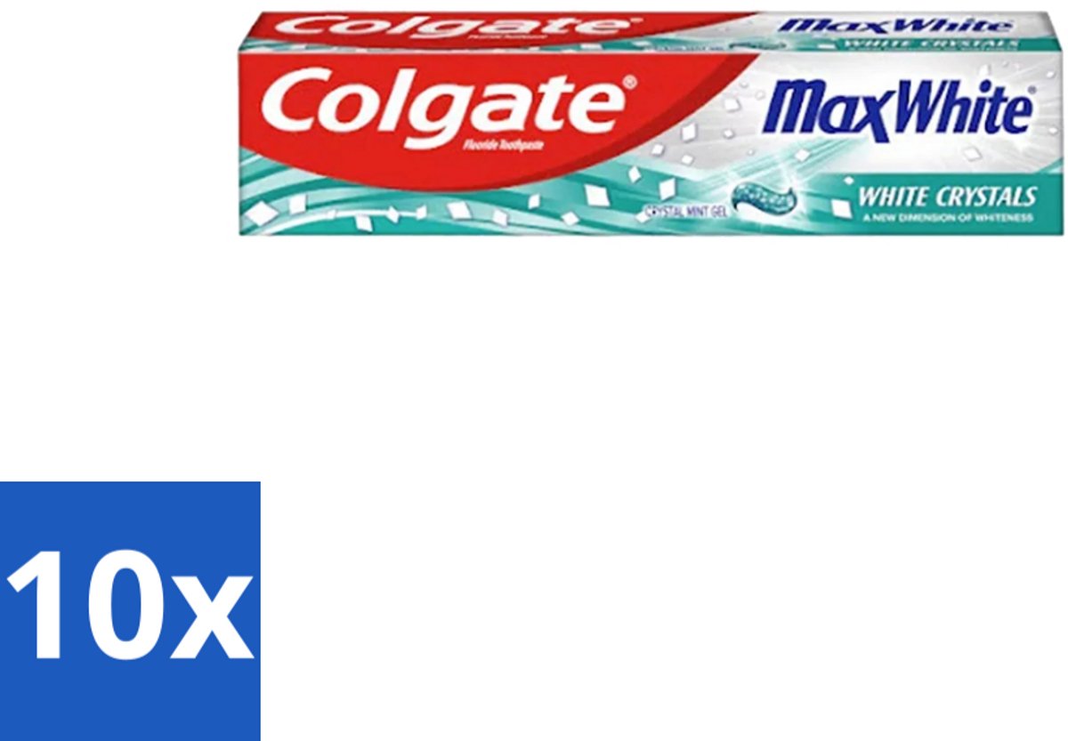 Colgate - Max White - Whitening Crystals - Tandpasta - 100ml - Bulkverpakking - 10 stuks