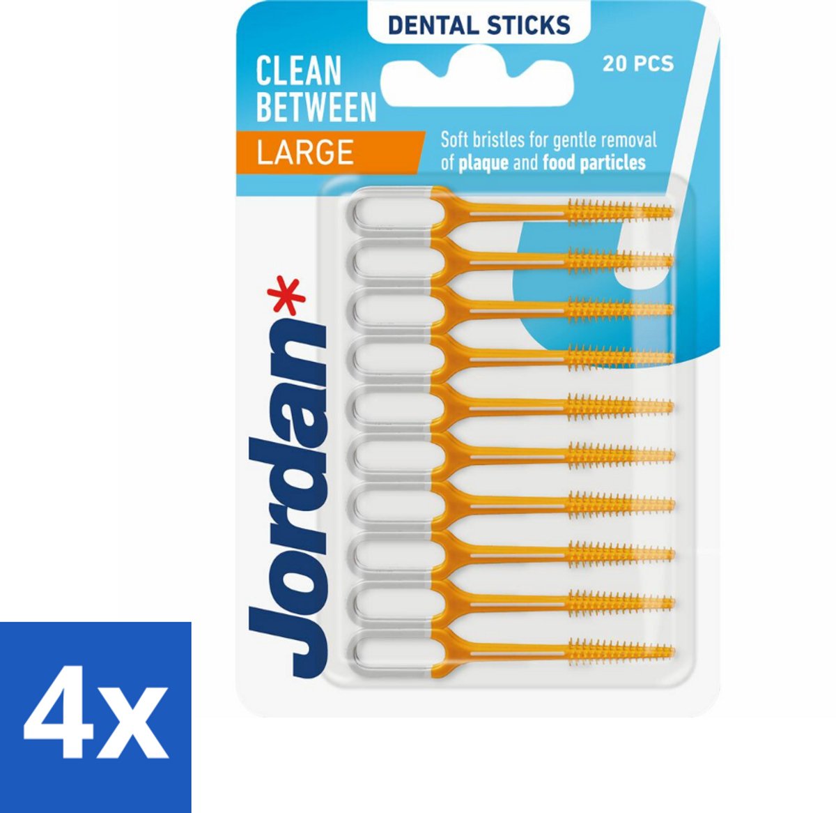 Jordan Sticks Clean Between Large 40 stuks per verpakking - Voordeelverpakking - 4 stuks