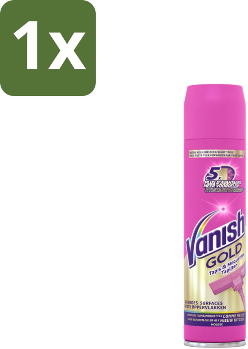 Vanish – Tapijt Vlekkenverwijderaar – Gold Mousse – 600 ml - 1 stuk