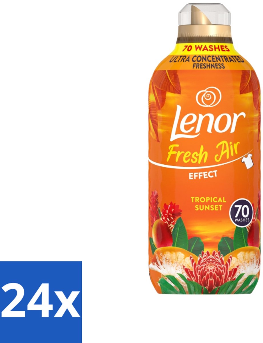 Lenor – Wasverzachter – Tropical Sunset – 70 Wasbeurten – 980 ml - Voordeelverpakking - 24 stuks