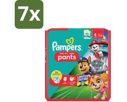 7 x Pampers – Luierbroekjes – Baby Dry Pants Paw Patrol Maat 4 – 25 Luiers - Baby Luier - Luierbroek - Droge Luier - Luier Voor Baby - Luier Met Paw Patrol