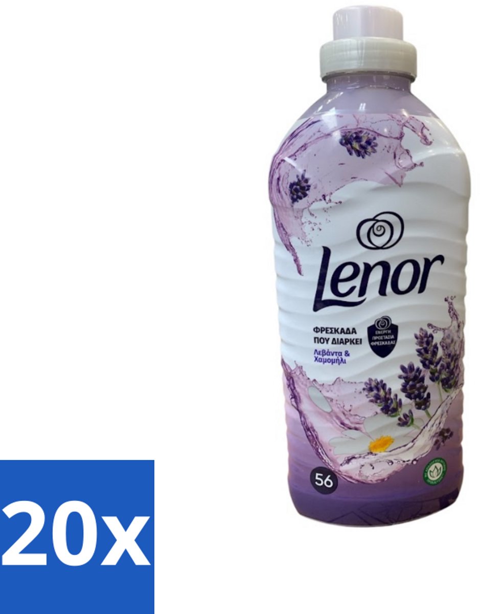 20 x Lenor – Wasverzachter – Lavender & Kamille – 56 Wasbeurten – 1176 ml - Wasverzachter - Lavendel - Kamille - Wasgeur - Wasverzachting
