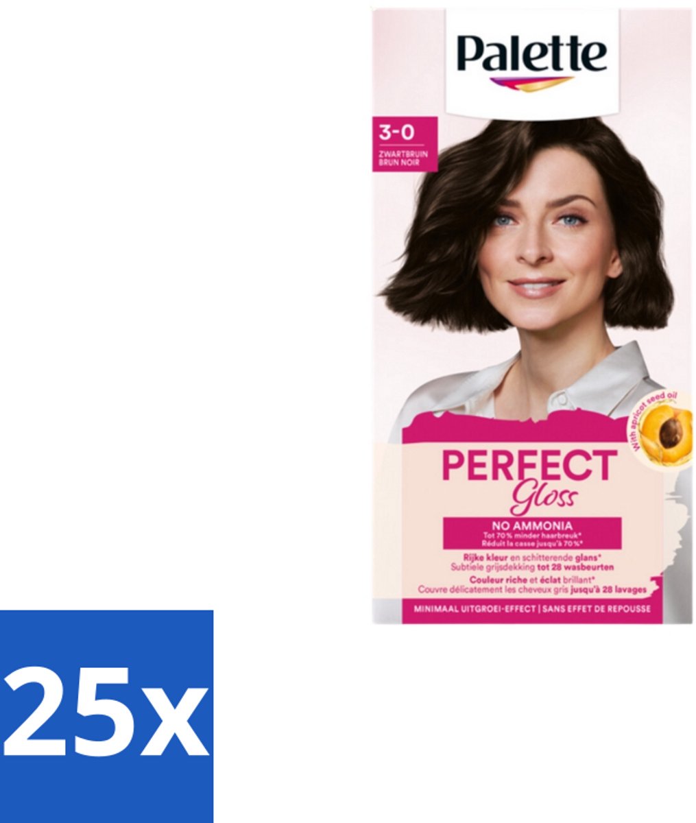 Poly Palette – Haarverf – 3-0 Zwartbruin – 115 ml - Bulkverpakking - 25 stuks