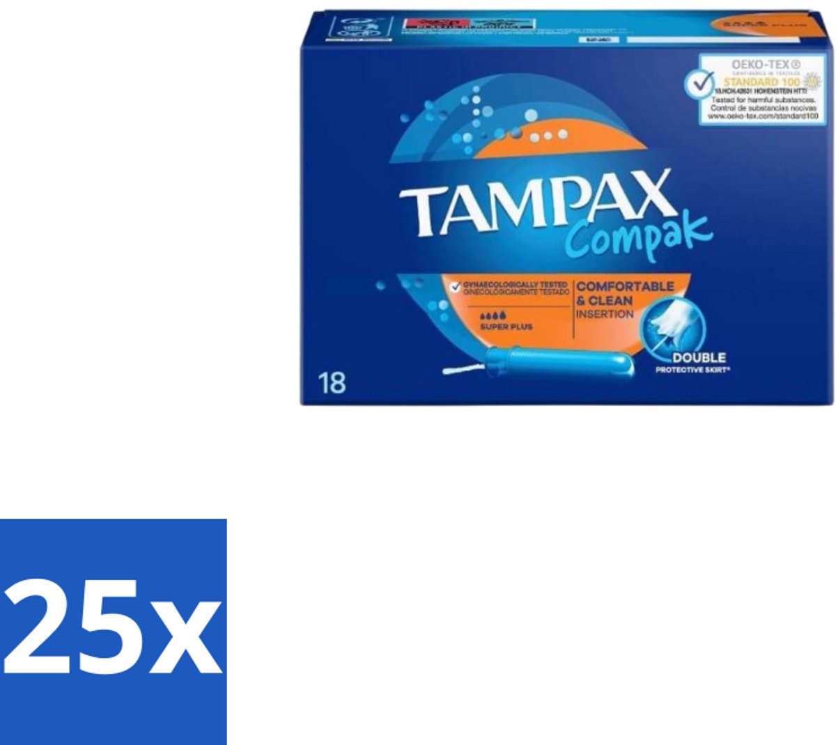 Tampax Compak – Tampons – Super Plus - Bulkverpakking - 25 stuks