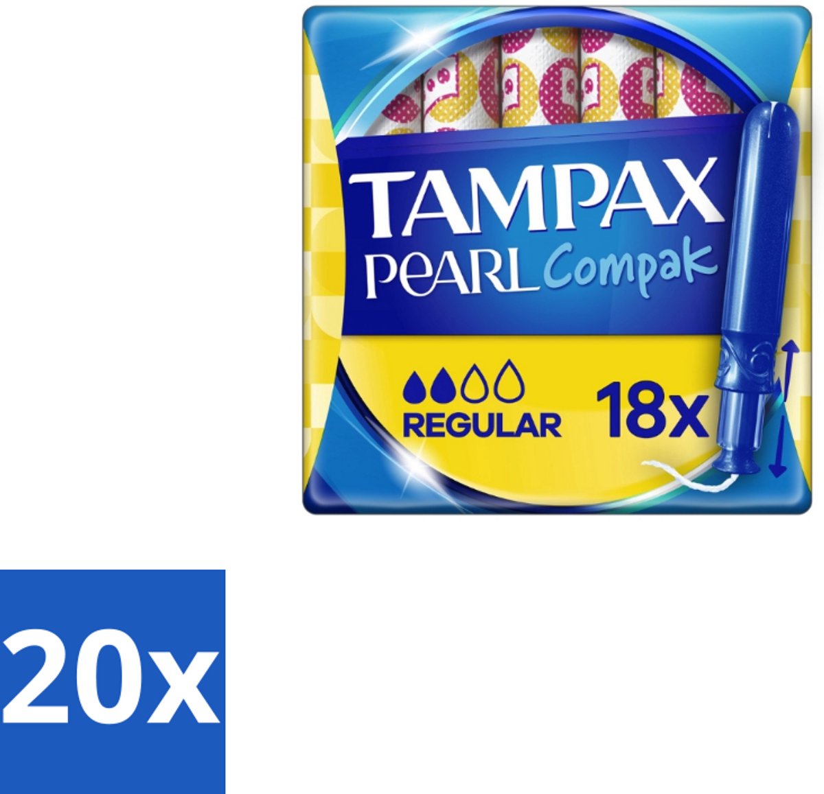 Tampax Pearl Compak – Tampons – Regular - Bulkverpakking - 20 stuks