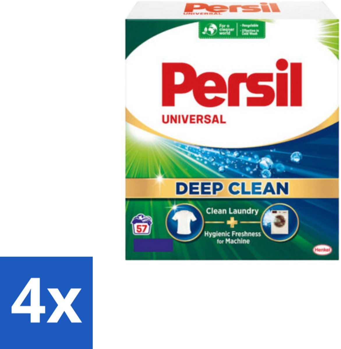 Persil – Waspoeder – Witte Was - 57 Wasbeurten - Voordeelverpakking - 4 stuks