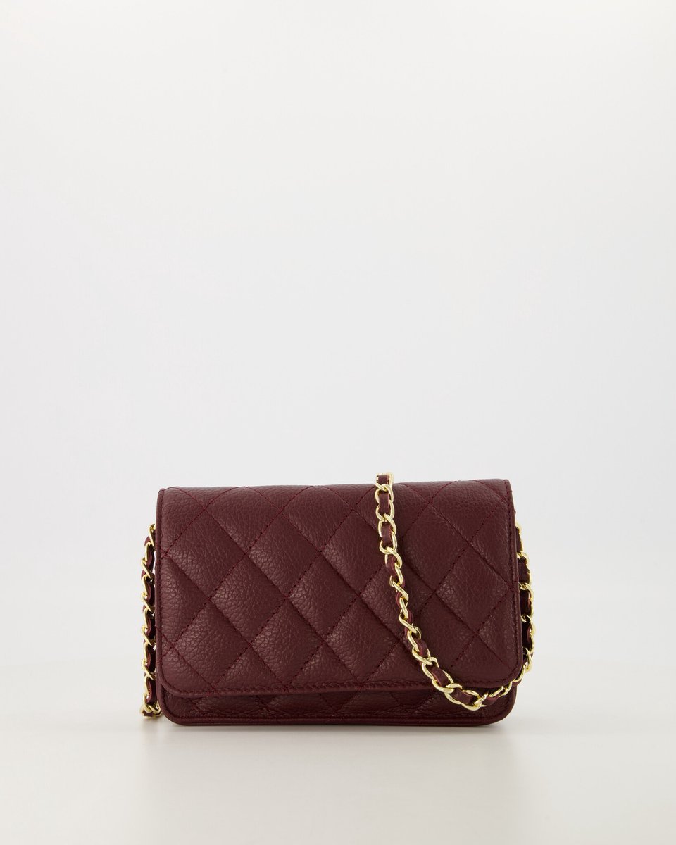 Teatro - Jamy - Classic Grain - Schoudertasje - Crossbodytasje - Leer - Bordeaux