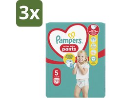 3 x Pampers – Luierbroekjes – Baby Dry Pants Maat 5 – 22 Luiers - Baby Luier - Droge Luier - Luier Voor Kind - Luierbroek - Luier Voor Peuters