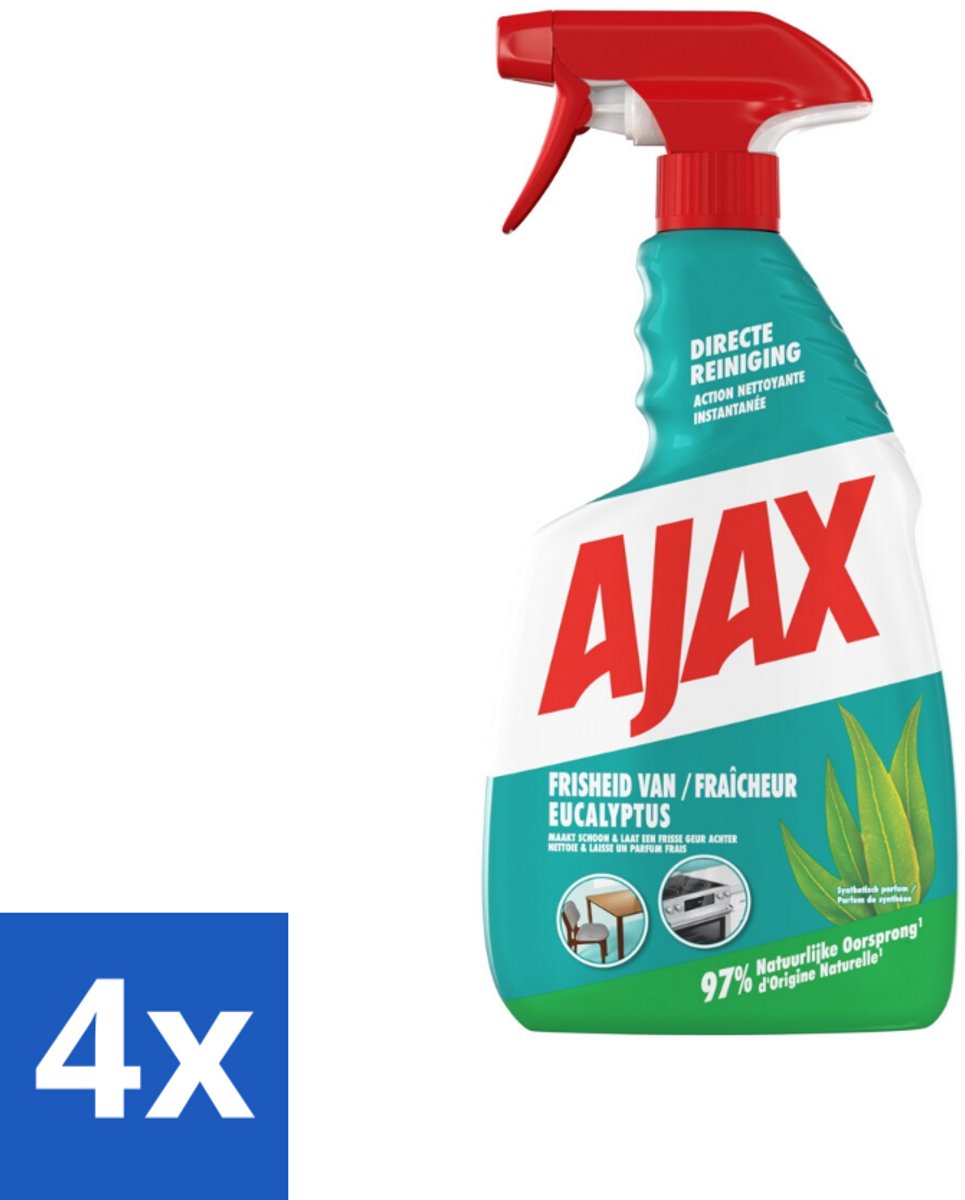 Ajax – Multi-Purpose Spray – Eucalyptus – 750 ml - Voordeelverpakking - 4 stuks