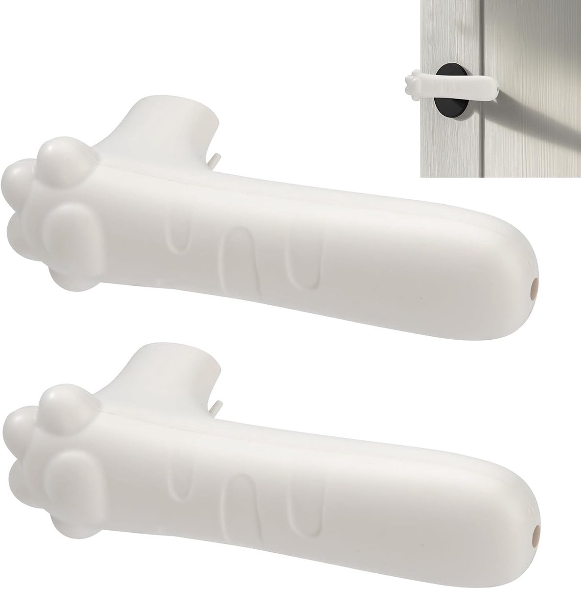 Siliconen Deurgreep Covers in Kattenklauw Vorm - Antistatische Bescherming voor Deurgrepen, Kindveilige Knop Covers, Set van 2 Stuks