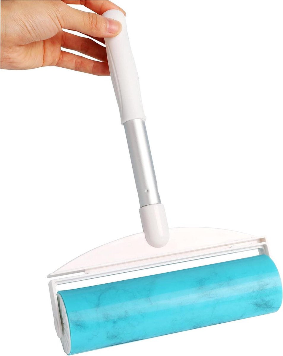 Pluisroller Set - Haarverwijderaar - Kleding Reinigen - Extra Breed - 20 CM - Blauw