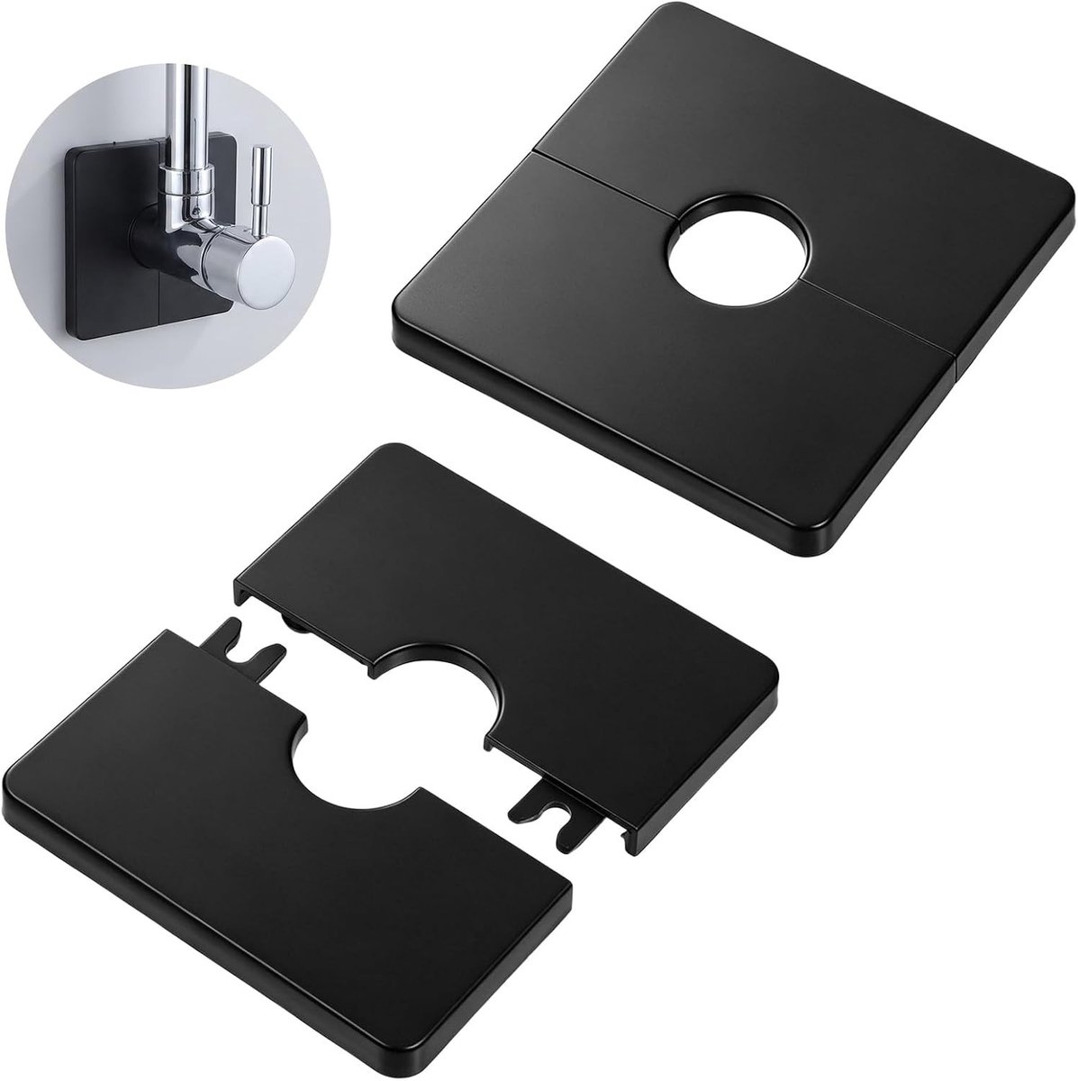 Decoratieve doucheafdekking set van 2, buisafdekking en wandsplitflens voor badkamerstijl en functionaliteit