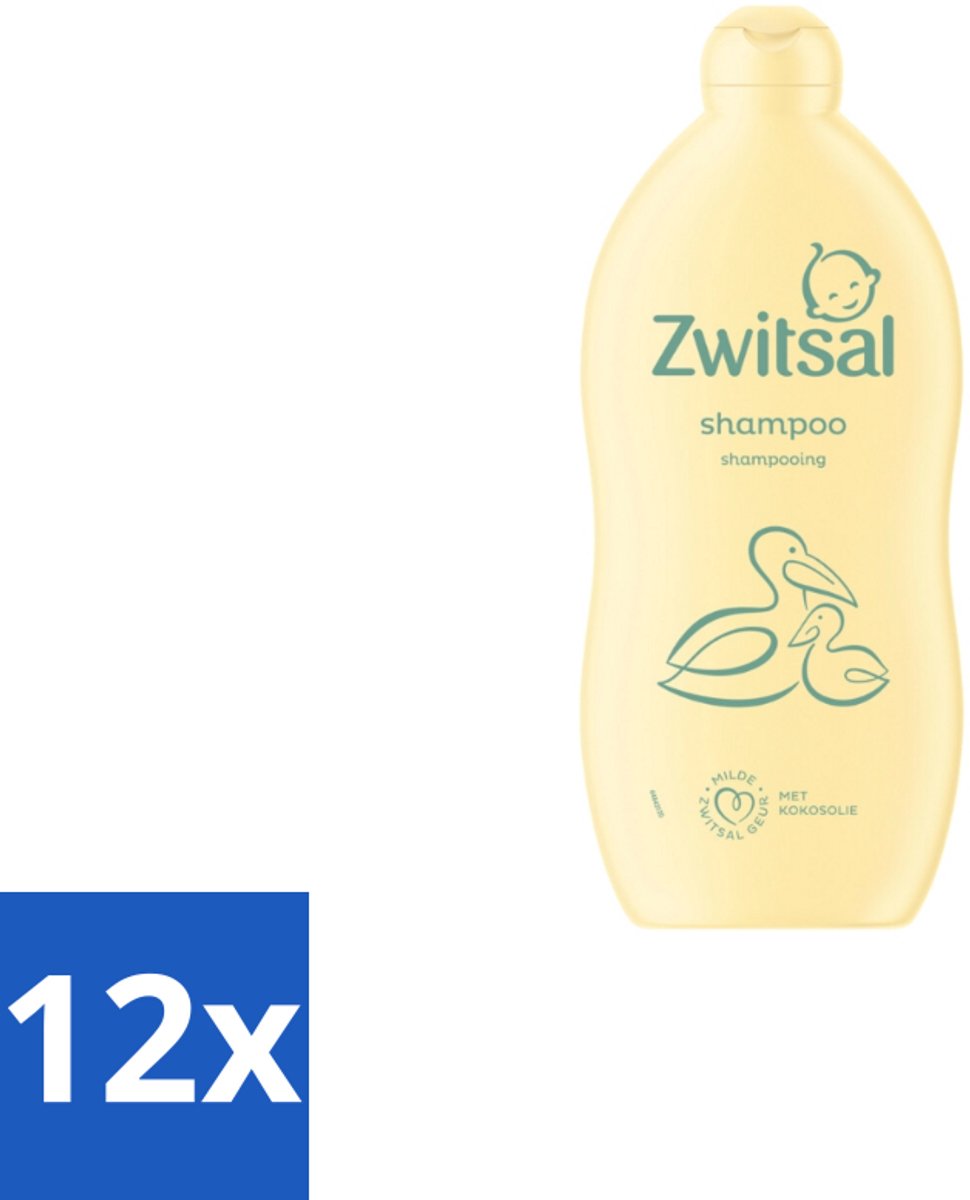 12 x Zwitsal Shampoo 700 ml - Baby Shampoo - Kokosolie Shampoo - Zwitsal Baby Shampoo - Babyhuid Verzorging - Zwitsal Shampoo