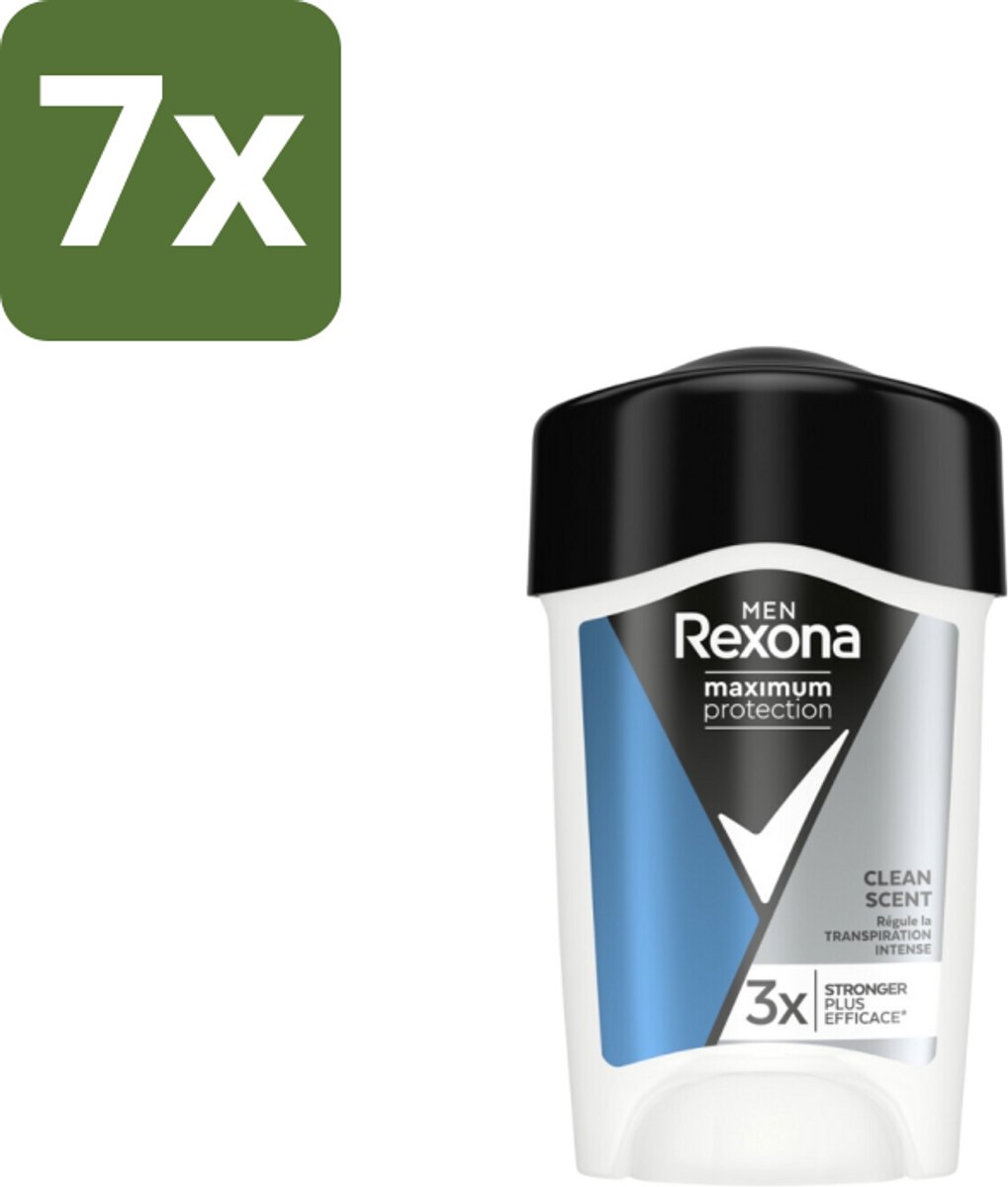 Rexona Men Deodorant Roller Maximum Protection Clean Scent 45 ml - Bulkverpakking - 7 stuks