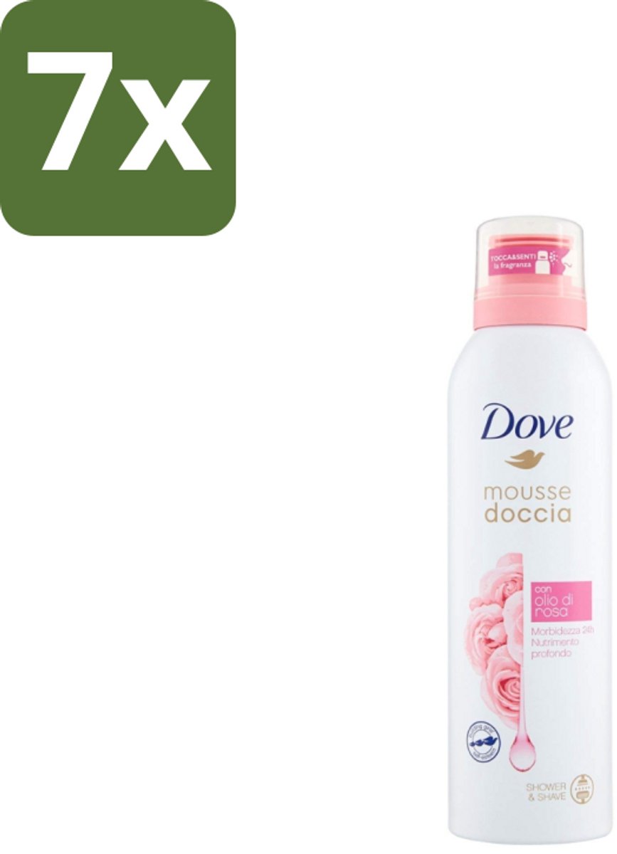 Dove – Douchefoam – Rose Oil – 200 ml - Bulkverpakking - 7 stuks