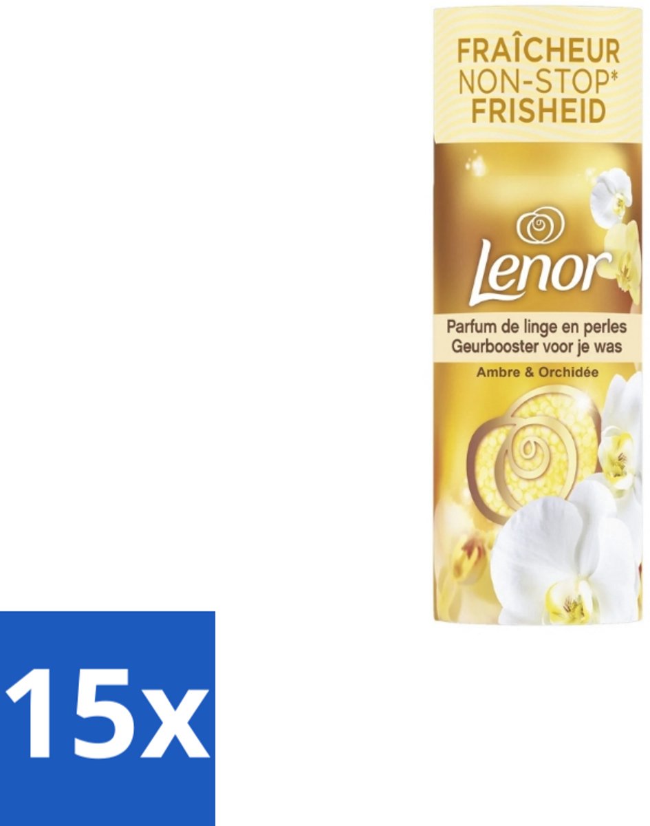 15 x Lenor – In-Wash Geurbooster – Gouden Orchidee - 19 wasbeurten - Geurbooster - Wasgeur - Wasgeurbooster - Geur In Was - Wasgeur Intensiteit