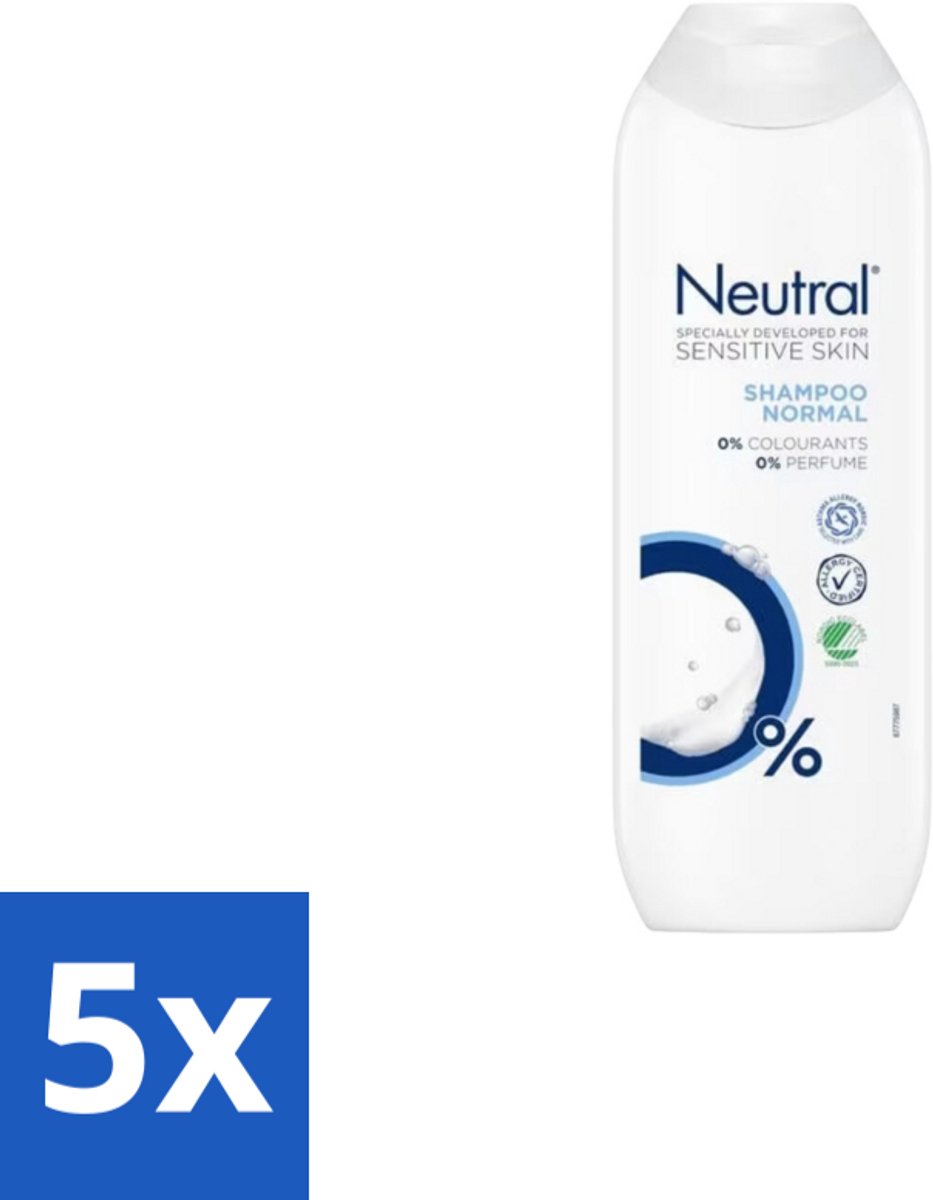5 x Neutral – Shampoo – Normaal Haar – 250 ml - Gevoelige Hoofdhuid - Normaal Haar - Milde Shampoo - 0% Parfum - 0% Kleurstoffen