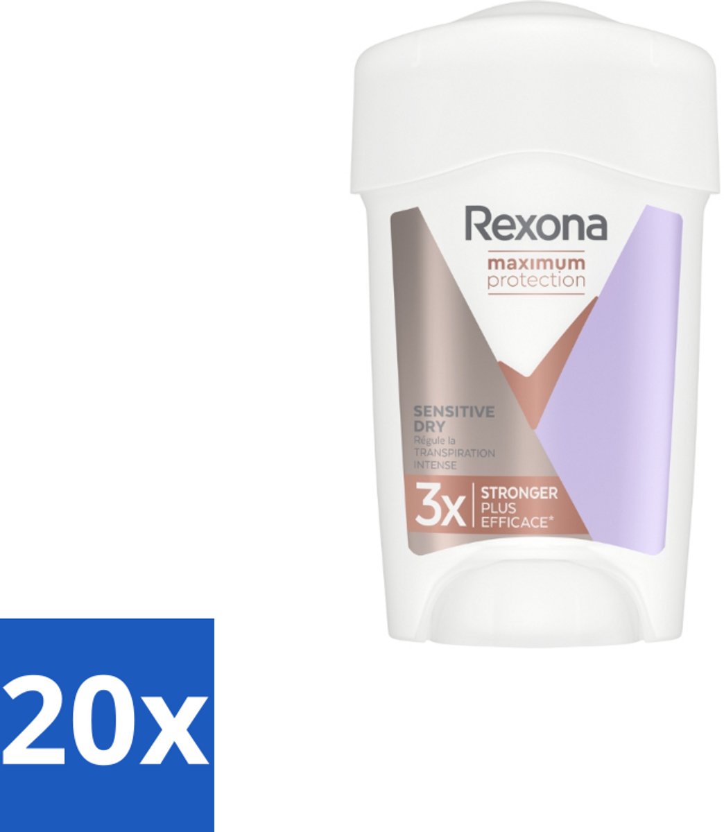 Rexona Women – Anti-Transpirant Stick – Maximum Protection Sensitive Dry – 45 ml - Bulkverpakking - 20 stuks