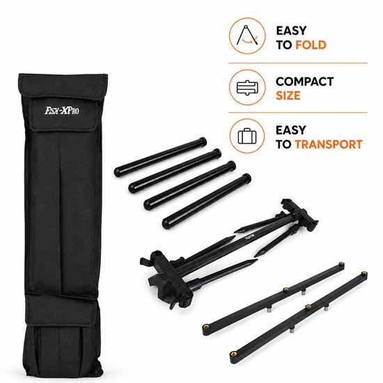 Fish-Xpro Deluxe Rodpod Set - Voor 3 Hengels - Met Beetmelders en Swingers van Fish-Xpro — afbeelding 3