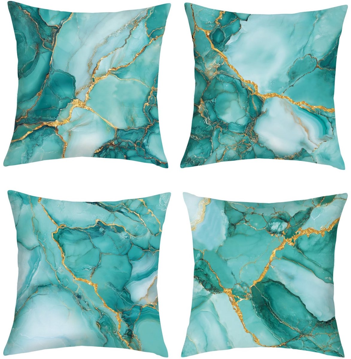 Elzusha - Marmer Kussenhoezen met Abstract Patroon