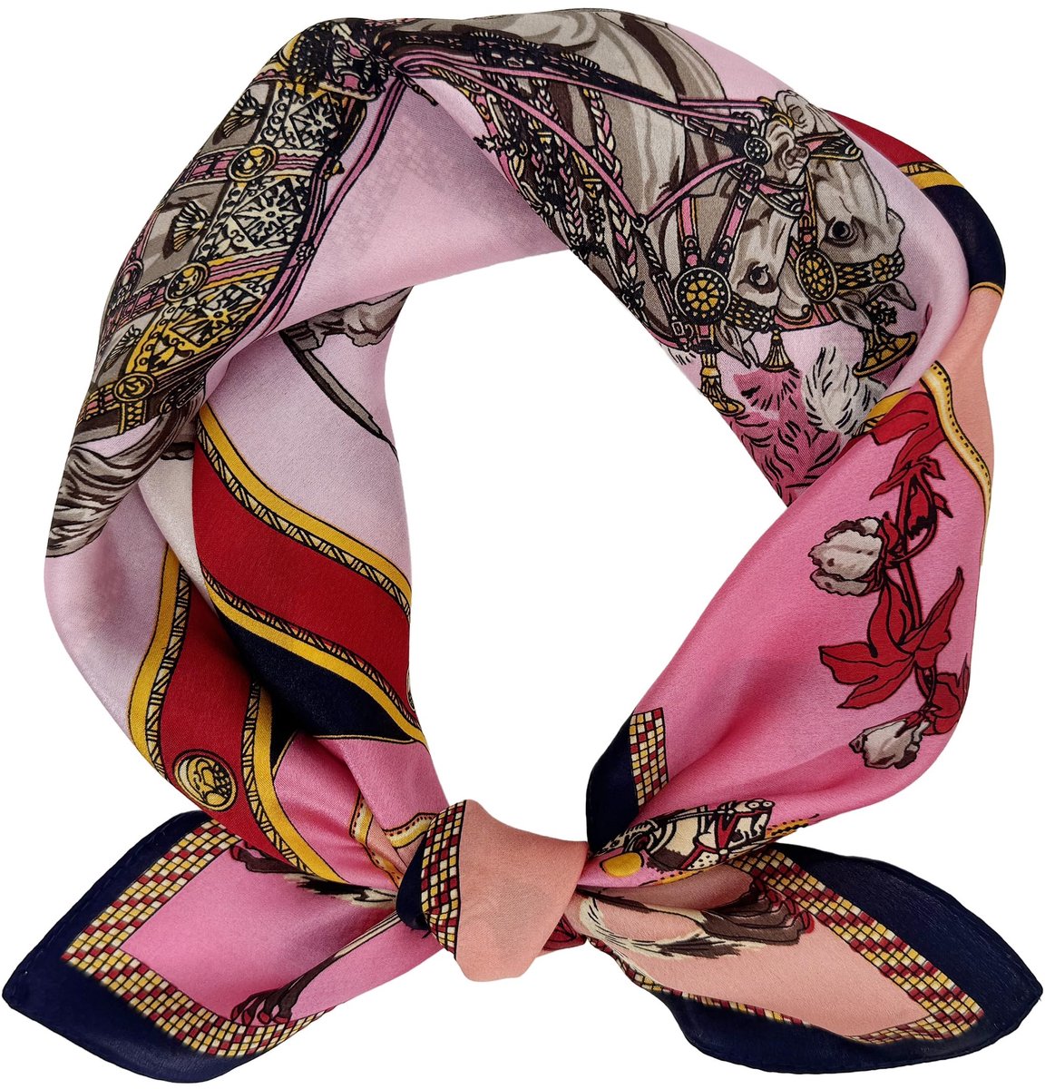 Elzusha - 100% Mulberry Zijde Sjaal met Grafisch Patroon