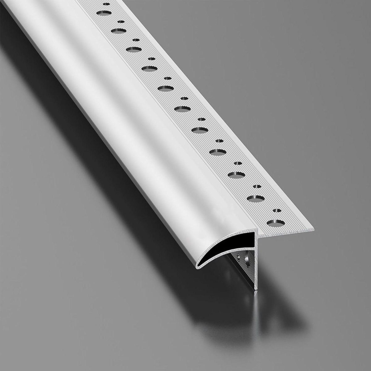 Traprandprofiel Metalen - Regenafvoerstrips Dakrand - Bescherming Gebouw - Voorkomt Terugstroming - 230 cm Lengte - Zilver