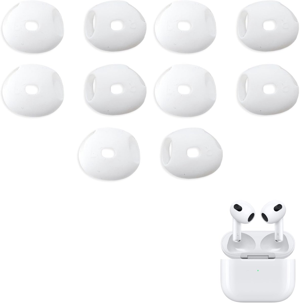 Elzusha - Set van 5 Ultra Dunne Silicone Oordopjes voor AirPods 4