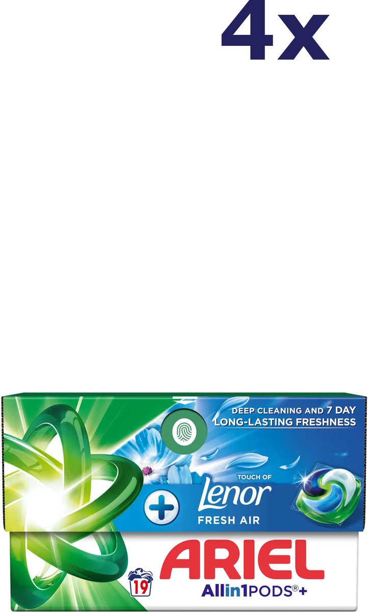 4x Ariel Pods Allin1 - 19sc395.2gr - fresh air - +touch of lenor