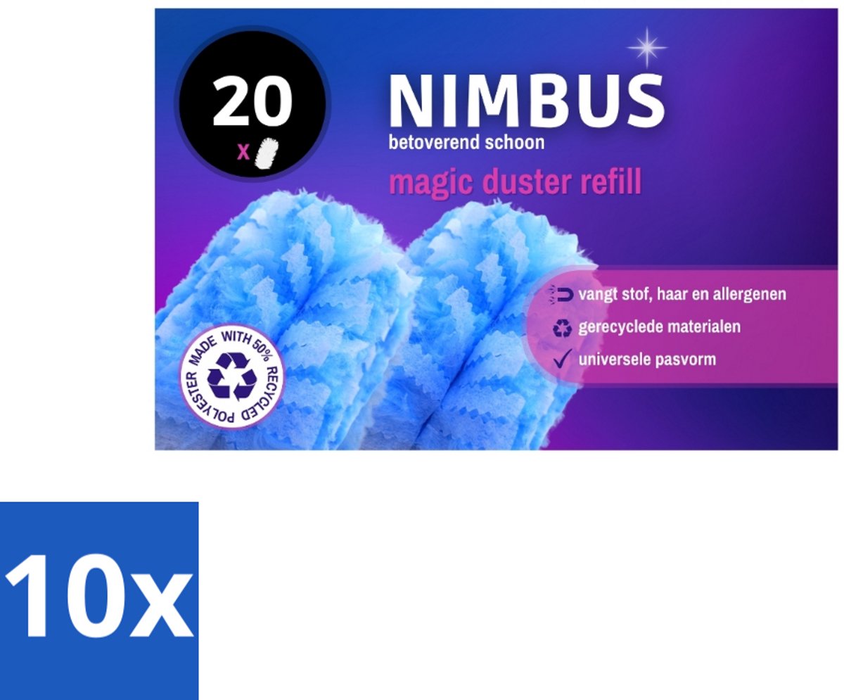 NIMBUS Magic Duster Navulling 20 stuks per verpakking - Bulkverpakking - 10 stuks
