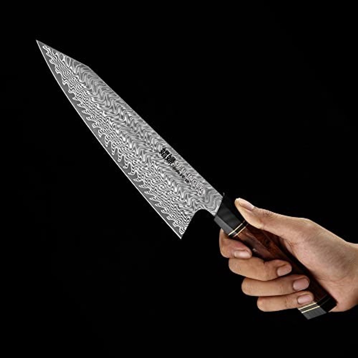 Elzusha - Koksmes Kiritsuke - Japans VG-10 Staal met Ergonomische Houtgreep - 21,5 cm