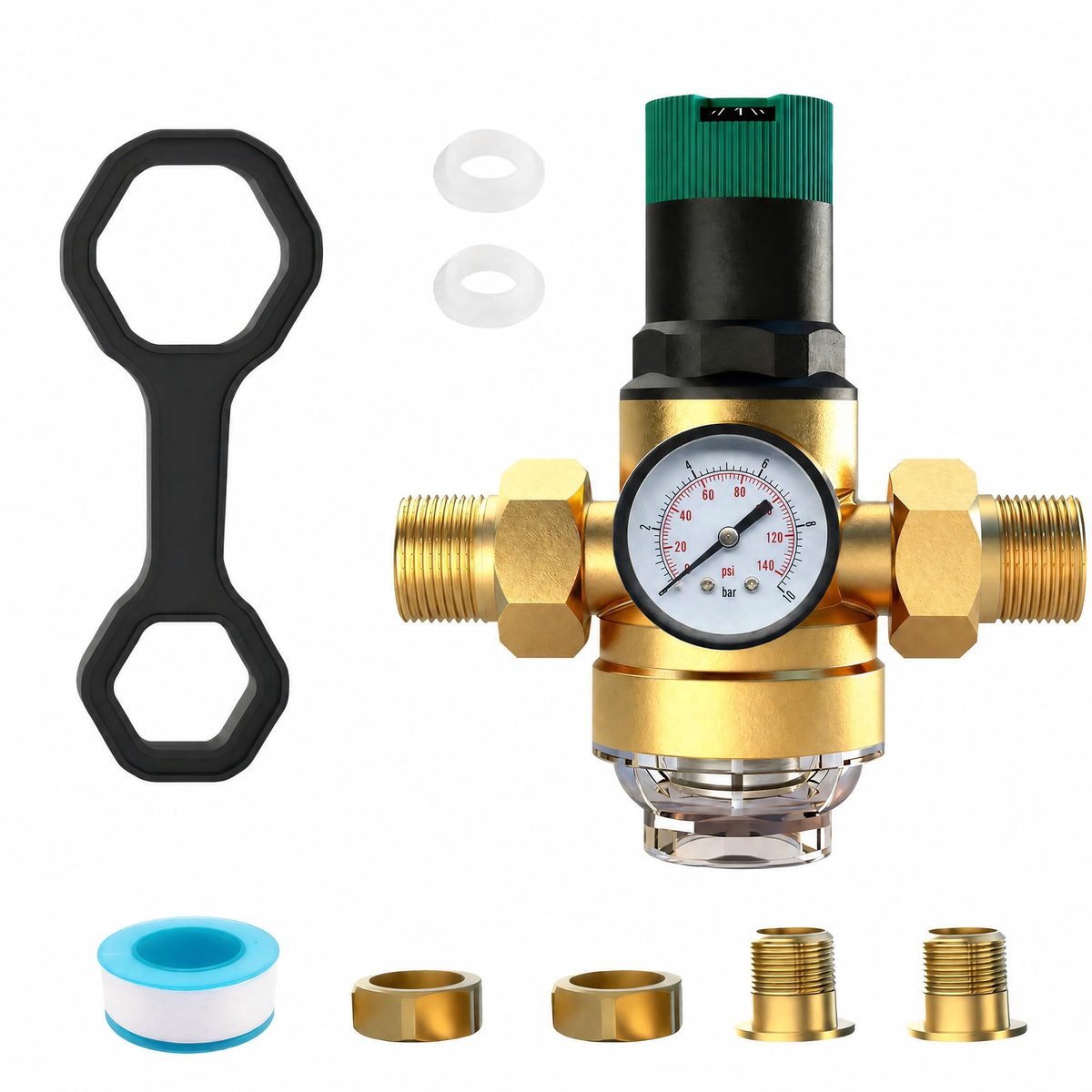 Elzusha - Herbruikbaar Waterfilter met Drukregelaar en Manometer