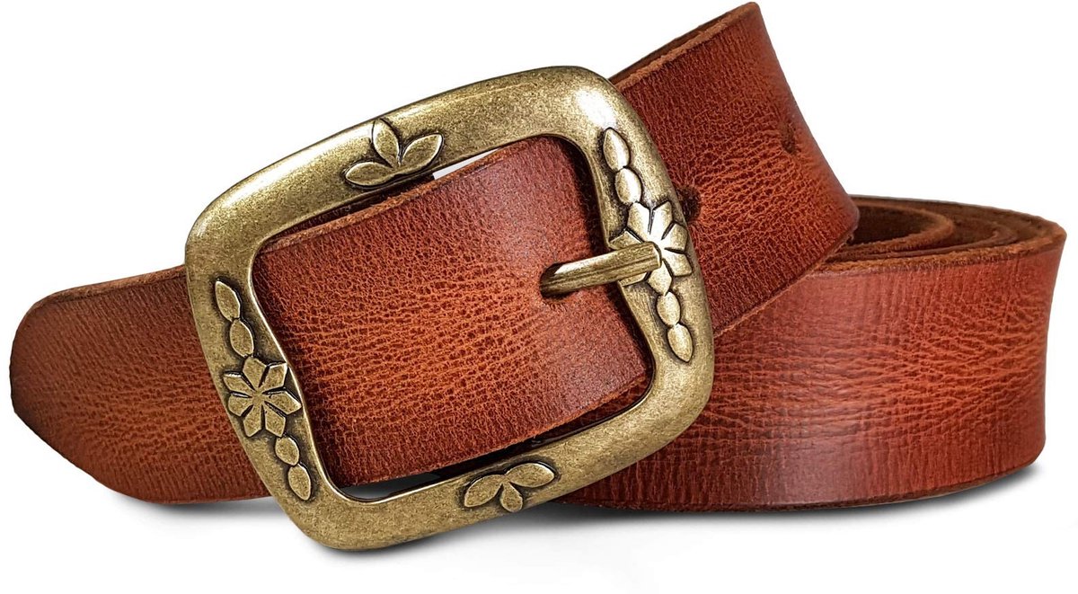 Elzusha - Vintage Leren Damesriem van Buffelleer