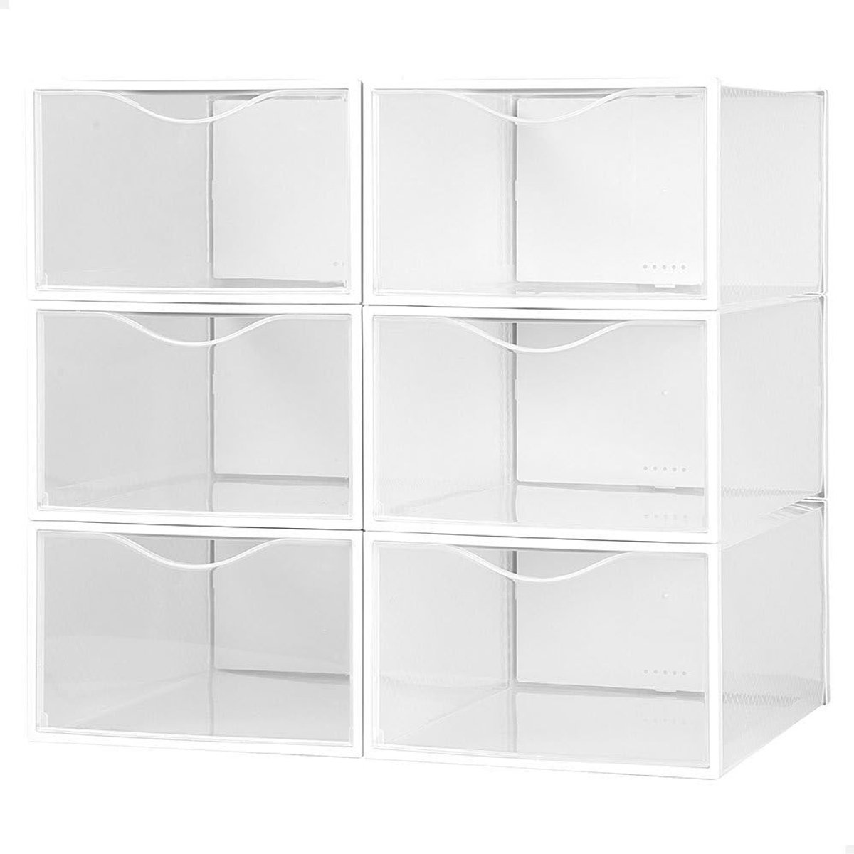 Elzusha - Set van 6 Transparante Schoenendozen met Vooropening