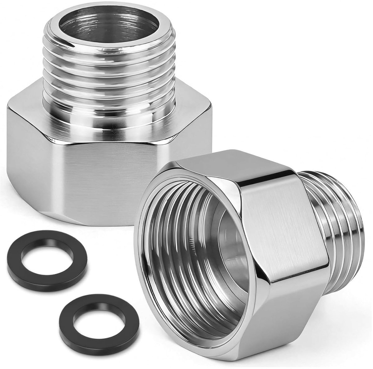 Elzusha - Roestvrijstalen Adapter 3/4 naar 1/2 inch, Set van 2