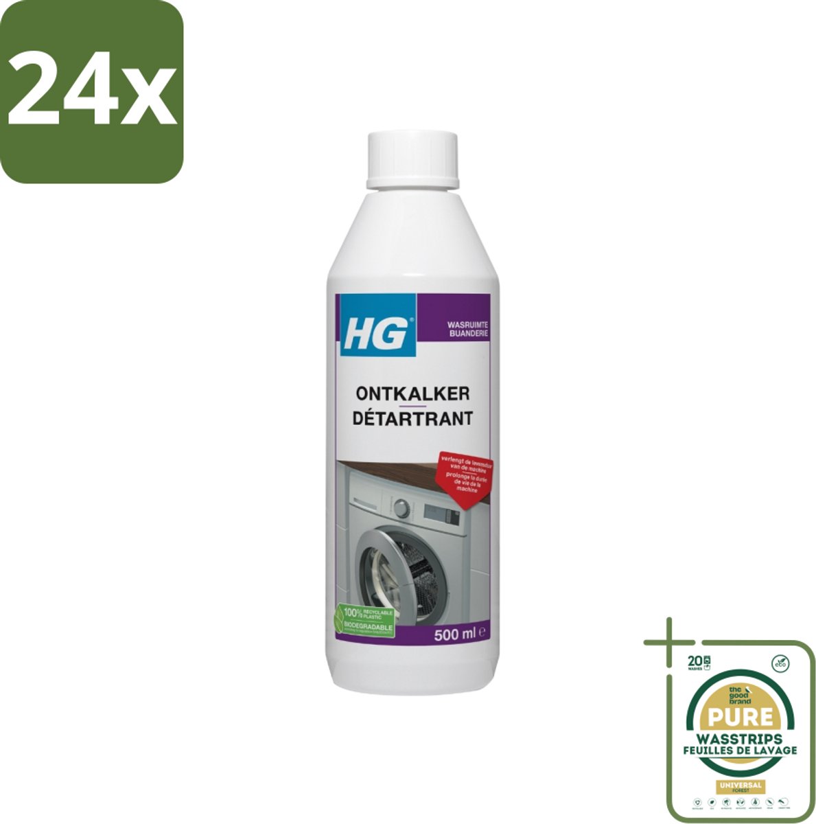 HG Ontkalker 500 ml - Voordeelverpakking - 24 stuks - Koffiezetapparaat ontkalken - Waterkoker ontkalken