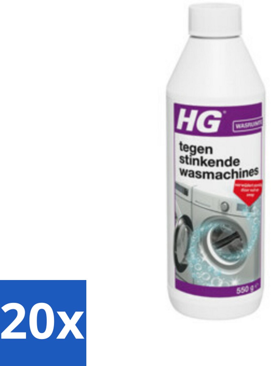 20 x HG Tegen Stinkende Wasmachines 550 gr - Wasmachine Reiniger - Stinkende Wasmachine - Wasmachine Aanslag - Wasmachine Vuil - Wasmachine Geur