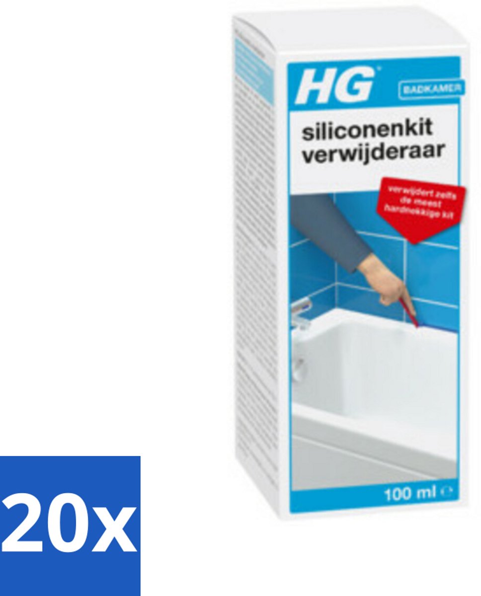 20 x HG Siliconenkit Verwijderaar 100 ml - Siliconenkit Verwijderaar - Kit Verwijderen - Kitresten Verwijderen - Siliconen Kit Verwijderen - Hardnekkige Kit Verwijderen