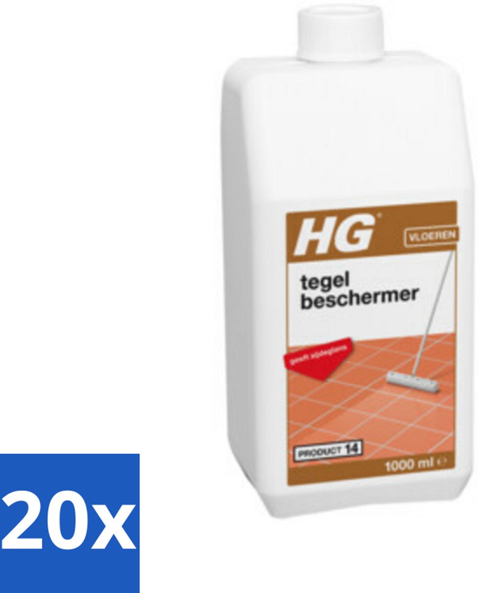 20 x HG Tegelbeschermer 1 liter - Tegelbeschermer - Slijtagebescherming - Krassenbescherming - Anti-slipeffect - Zijdeglans