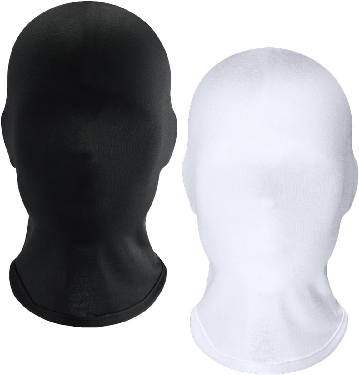 Set van 2 Full Face Maskers voor Halloween - Spandex Hood Mask voor Unisex Cosplay en Kostuums