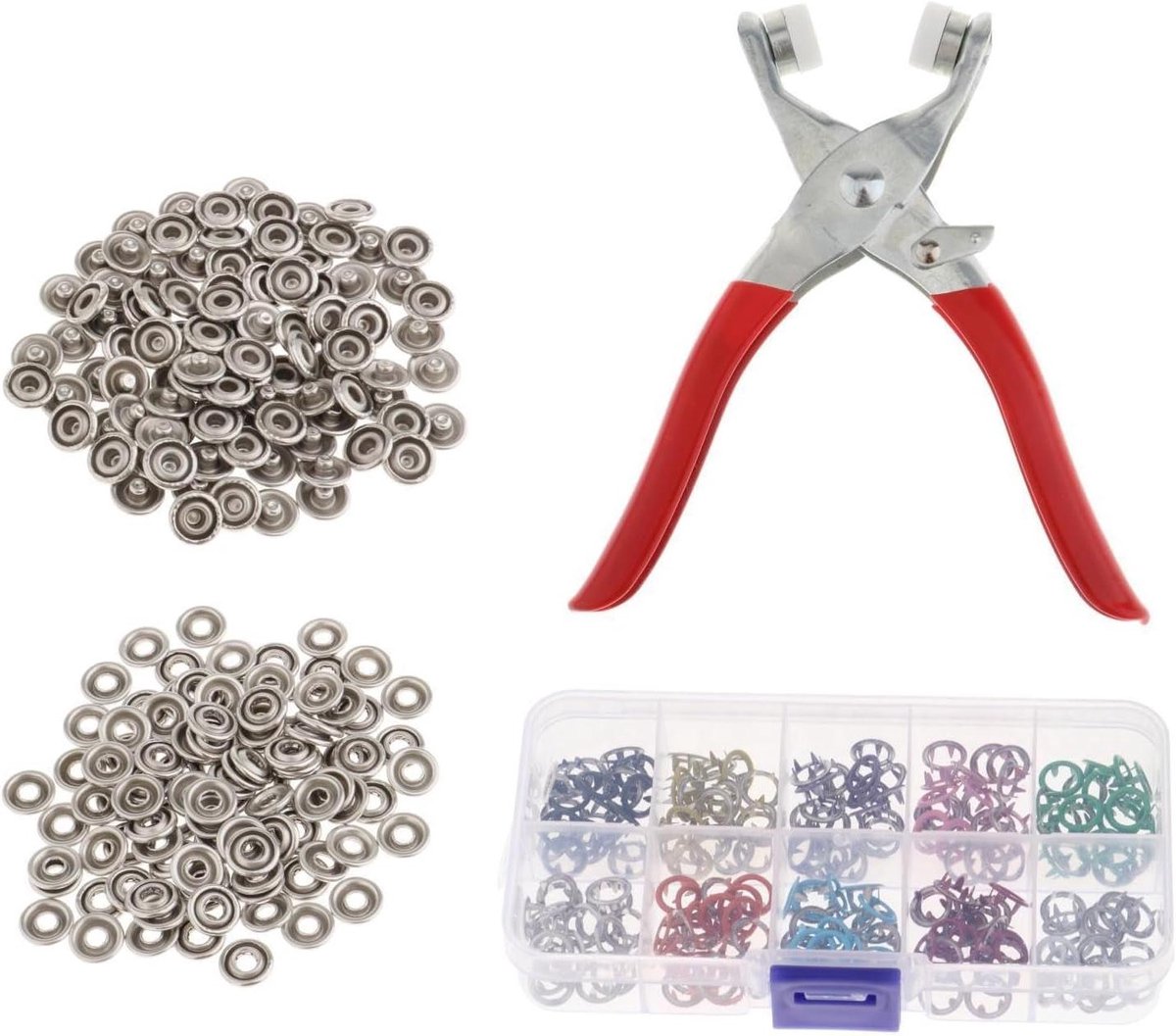 Drukknopen Set - Kleding Sluitingen - Kleding Maken - Met Tang - 9.5 mm - Metaal
