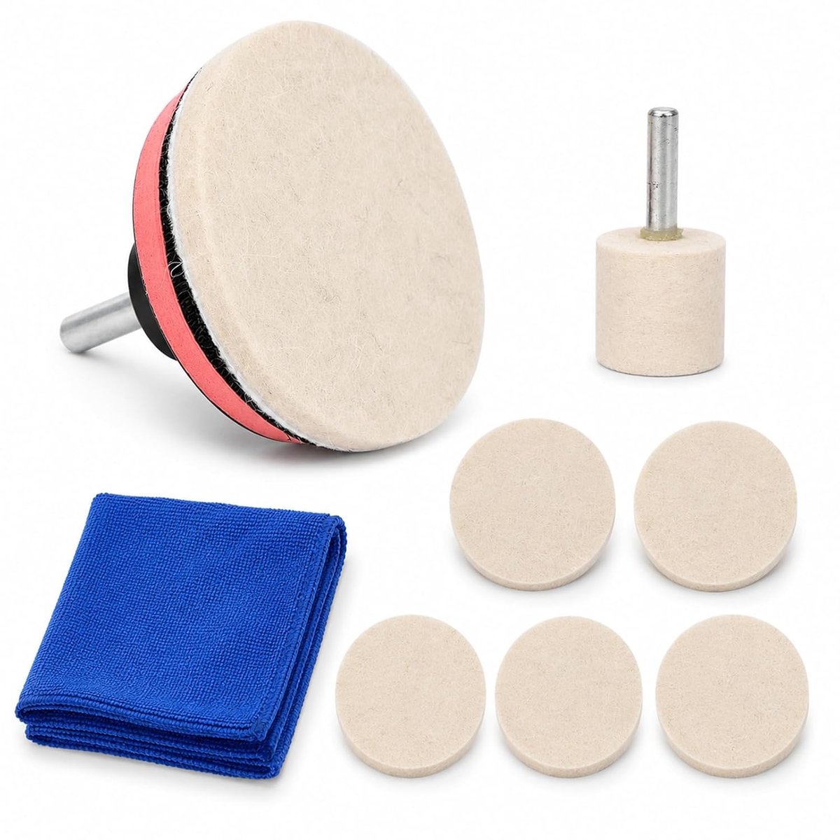 Glaspolijstset - Multicolor - 25 mm - Polijstset voor Krassen op Glas - Voor Autoruiten en Meubels