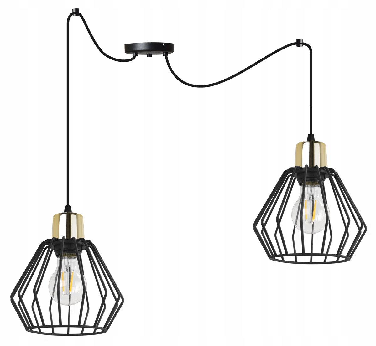 Spider Nuvola hanglamp zwart 2 lichts E27 loft design