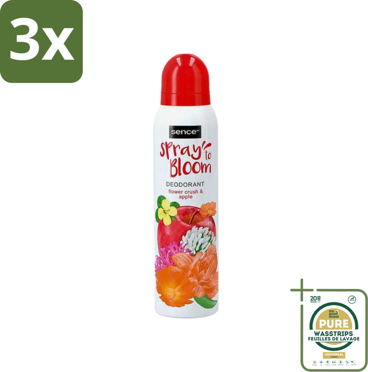 3 x Sence - Body-X Women - Deodorant - Spray - 150 ml - Grootverpakking - Deodorant Spray - Frisheid - Fruitige Geur - Bloemige Geur - Zweetbescherming