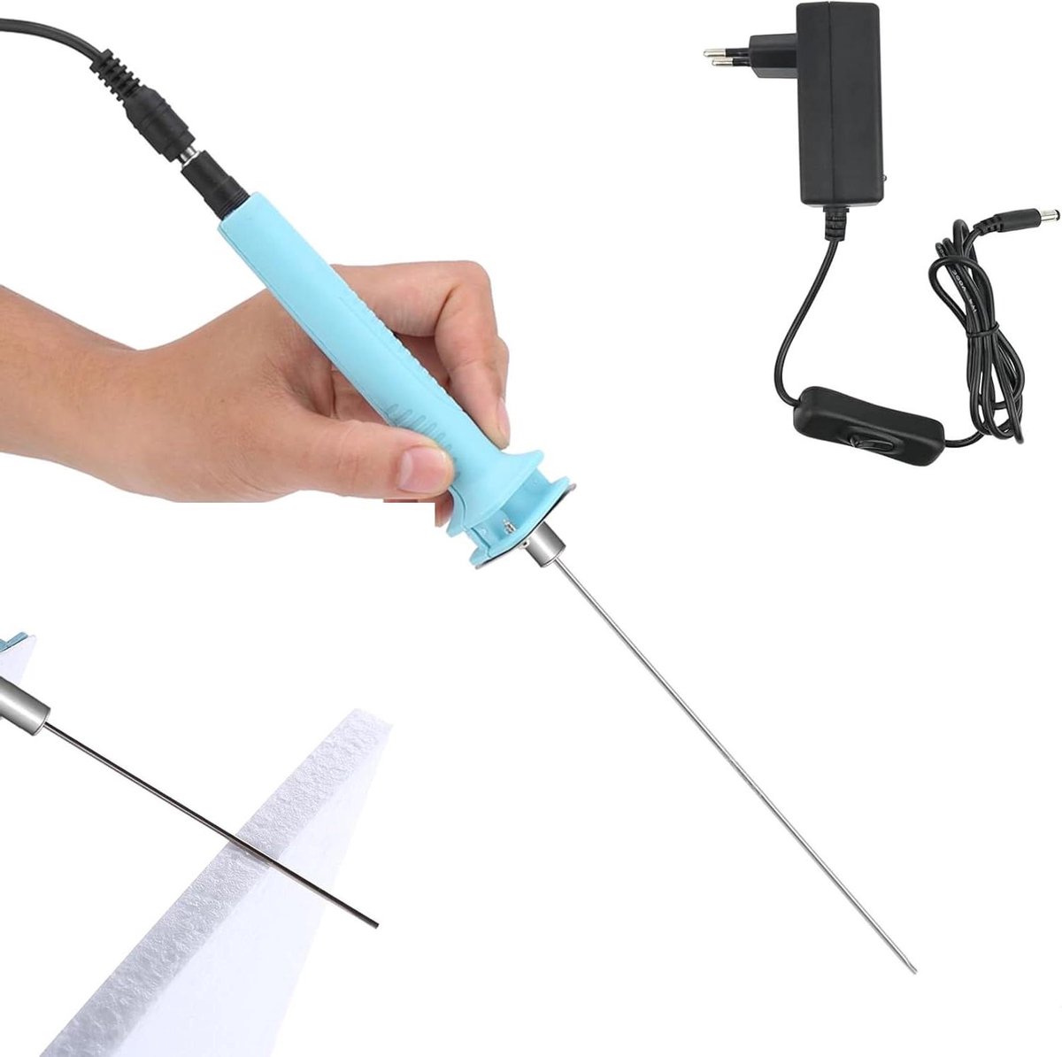 Schuimsnijder Elektrisch - Hete Draad Snijder - Modelbouw Creëren - Constante Temperatuur - 10 cm Snijbreedte - Metallic