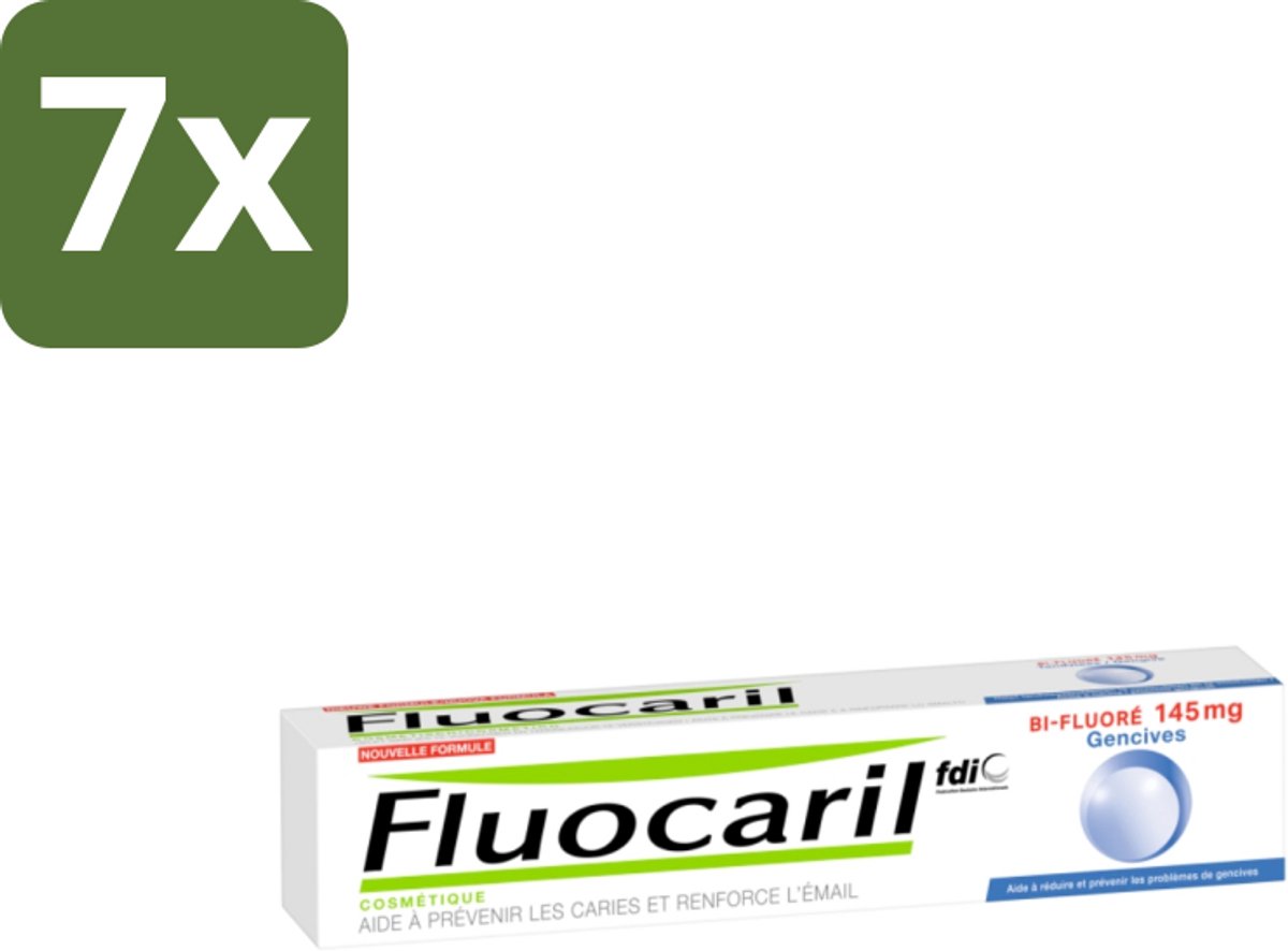 7 x Fluocaril - Tandpasta - Met Fluoride - 75 ml - Fluoride Tandpasta - Tanden Beschermen - Gaatjes Voorkomen - Tanden Versterken - Bi-fluoride Tandpasta