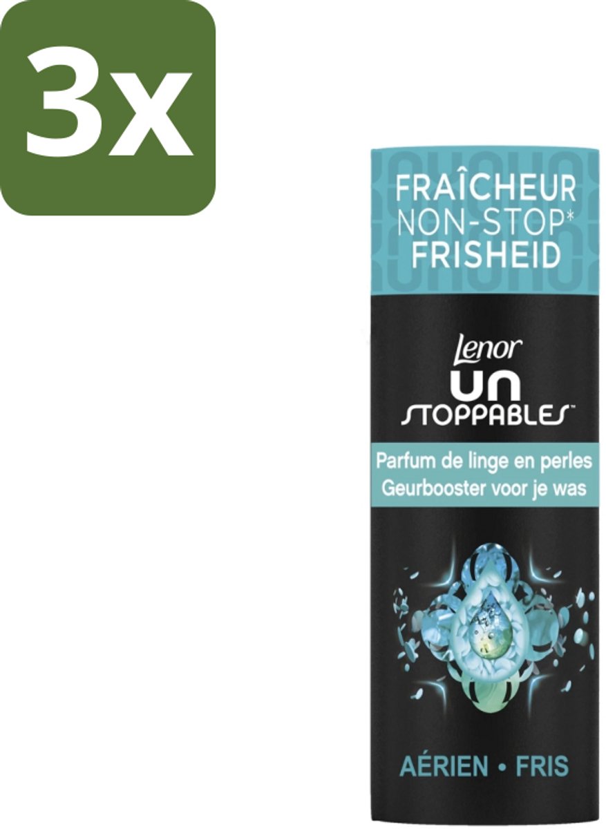 3 x Lenor Unstoppables - Geurbooster - Fris - 13 Wasbeurten - Geurbooster - Frisheid - Citrusgeur - Fruitige Geur - Bloemige Geur