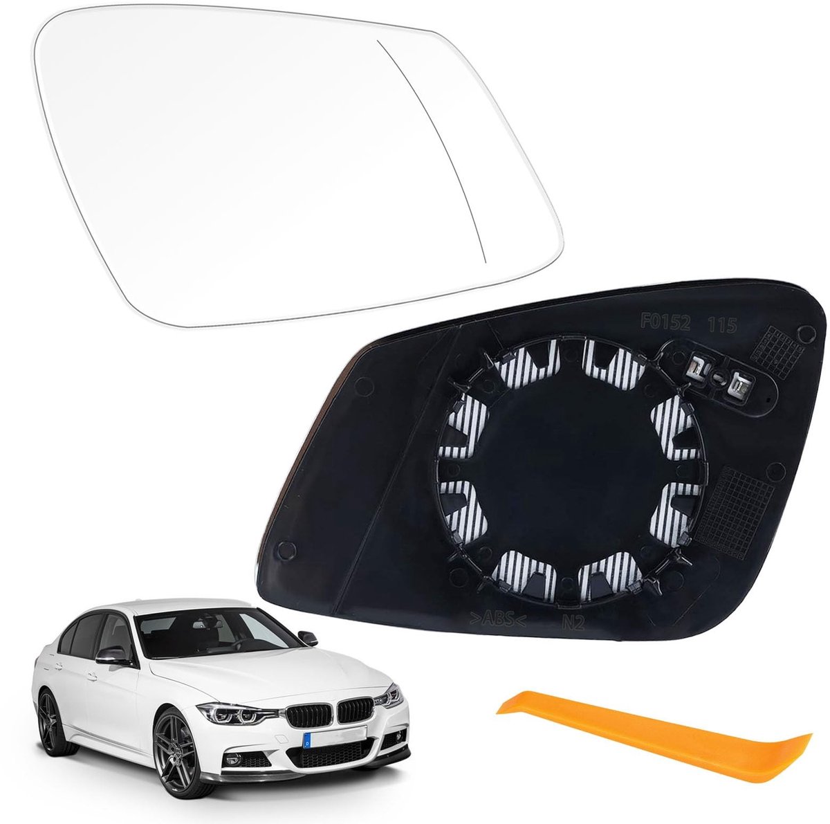 Elzusha - Vervangend Spiegelglas voor BMW F01 F07 F10 F11 F20 F21 F22 F30 F31 F32 F34 Rechts