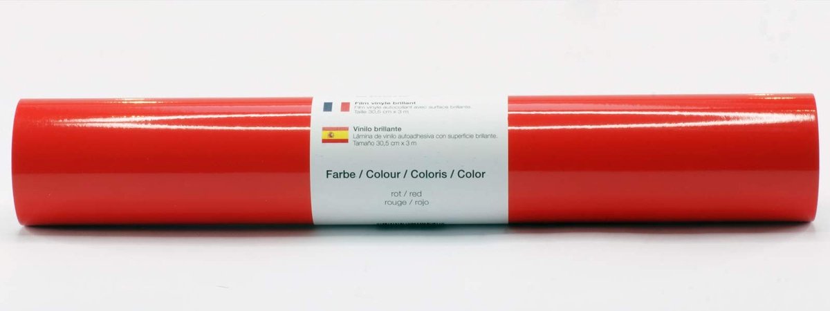 Elzusha - Zelfklevende Vinyl Folie 30.5 cm x 3 m Glossy Rood